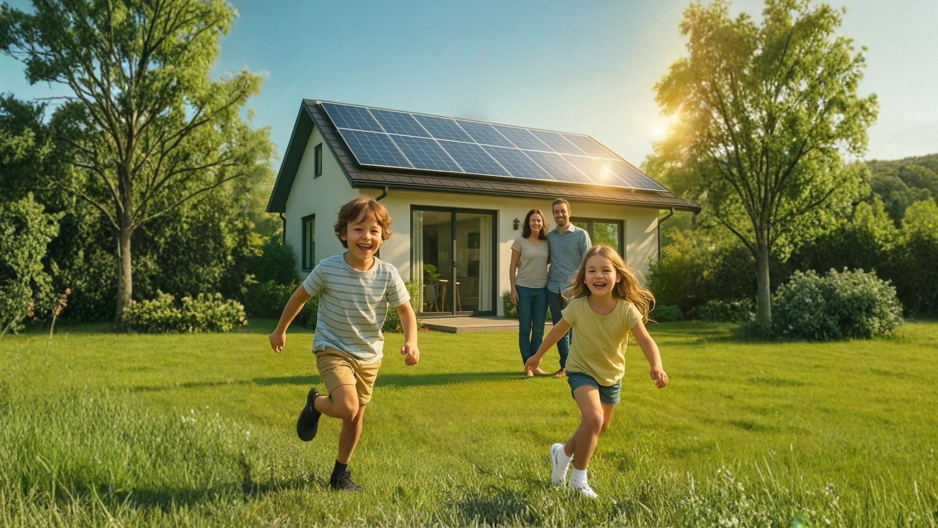 Solar panel installation on UK home rooftop